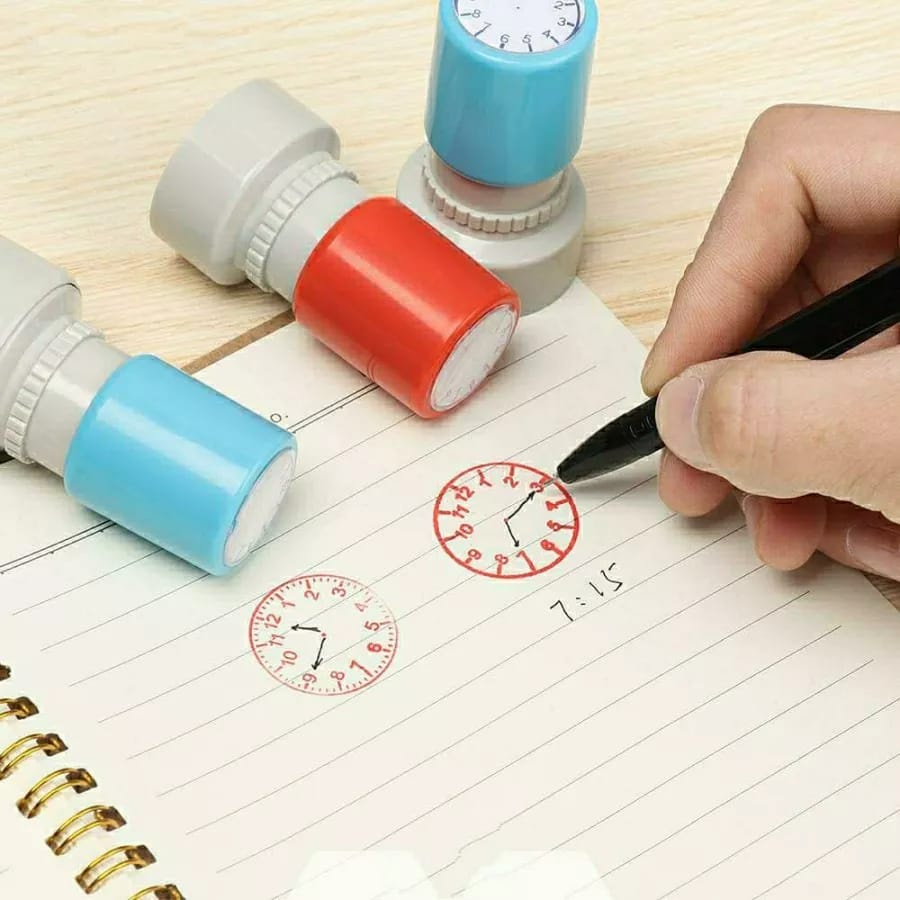 Zoetoys Time Stamp | Stempel Jam Anak Waktu | Tinta Cap Lucu |  Mainan Edukasi Anak