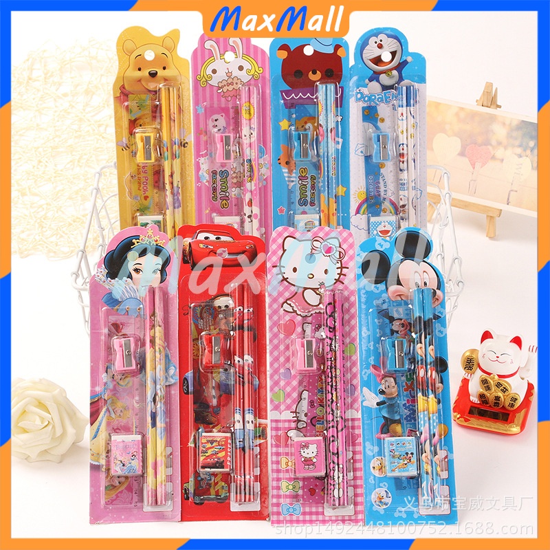 

Stationary Set 5 in 1 Karakter / Alat Tulis Sekolah / Paket Alat Tulis / Mini Stationary / Set Alat Tulis Pensil