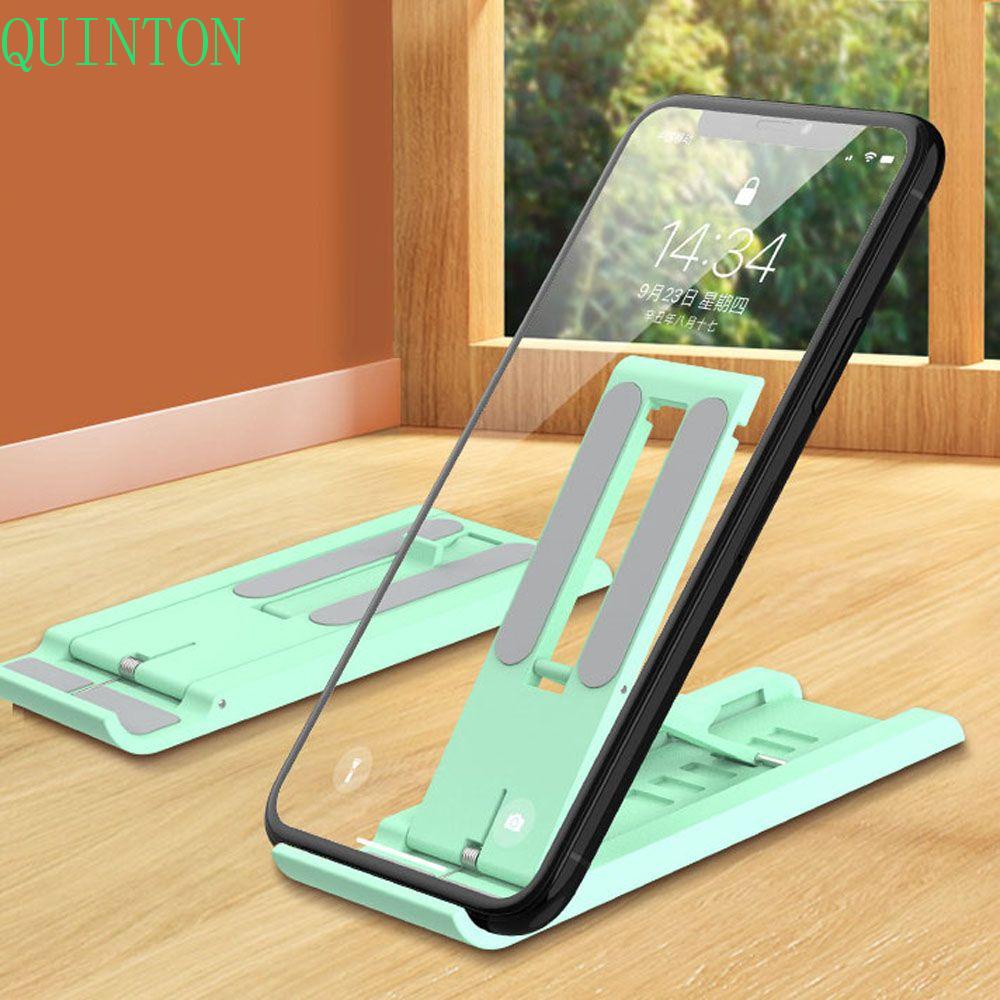 QUINTON Dudukan Ponsel Portabel Lipat Mobil Mount Desktop Support Aksesoris Lazy Tablet Stand Tablet Phone Holder