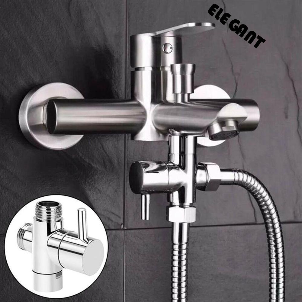 【 ELEGANT 】 Diverter Valve Chrome Pengganti Sprayer Kamar Mandi Toilet 3arah Bagian Ledeng