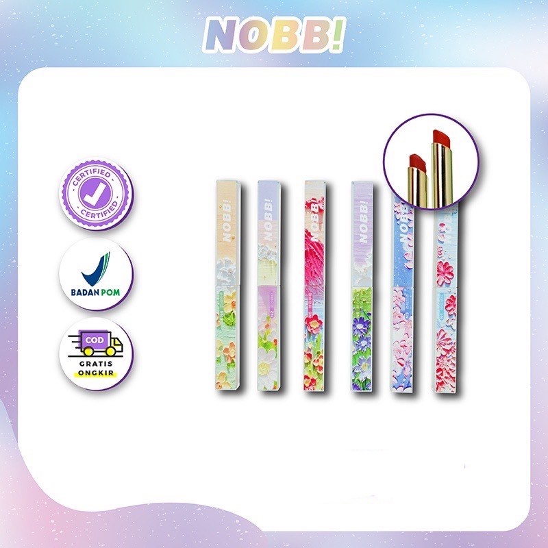 ★ BB ★  NOBB！Oil Painting Velvet Air Lipstick Matte Lasting Moisturizing Small Square Tube Lip Cream N23503