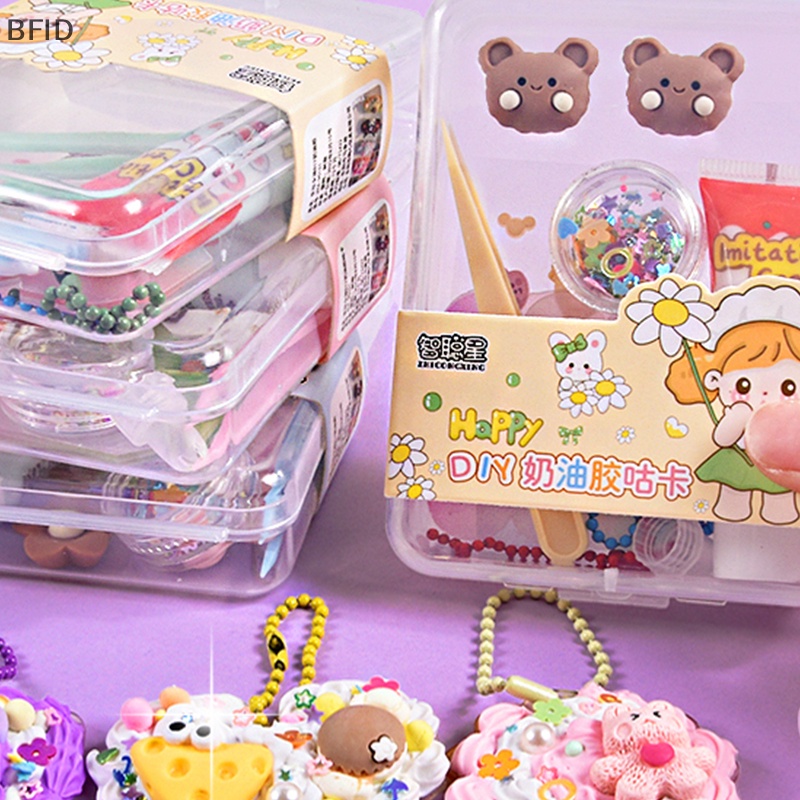 [BFID] Cream Lem Goo Card Set Gadis Handmade DIY Mainan Hadiah Liburan Siswa Sd Smp Anak Kecil Mainan Lucu [ID]