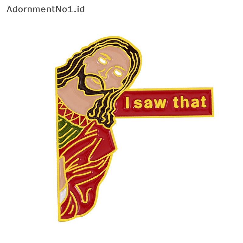 [AdornmentNo1] Aku gergaji yang Enamel Pin bros yesus lencana kerah Pin lencana kartun hadiah perhiasan