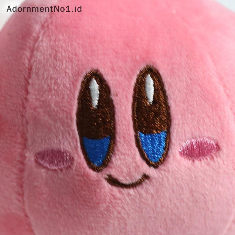 [AdornmentNo1] Lucu Anime bintang Kirby Plush liontin kartun Kawaii boneka lembut tas sekolah ornamen gantungan kunci aksesoris untuk anak hadiah