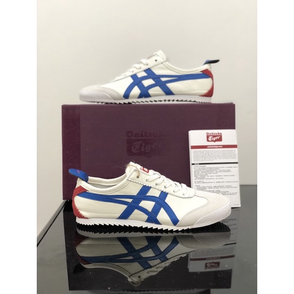 Sepatu Onitsuka Tiger Deluxe White X Red Free Paperbag