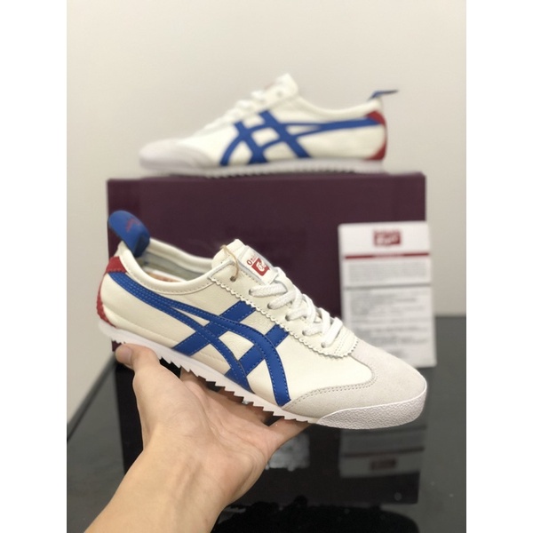 Sepatu Onitsuka Tiger Deluxe White X Red Free Paperbag