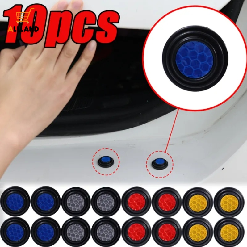 Car Door Anti-Collision Silicone Pads/ Reflective Honeycomb Sticker Gasket/ Auto Shockproof Sealing Rubber Pad Door Edge Stickers