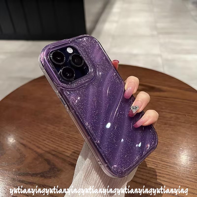 Bling Laser Card 3D Stereo Corrugation Pattern Case Compatible For IPhone 7Plus XR X XS MAX 11 13 14 12 Pro Max 6 7 6S 8 Plus SE 2020 Soft Fantasy Gradient Color Starry Sky Cover