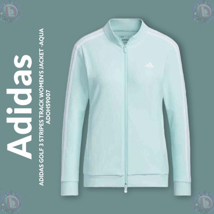 ADIDAS GOLF 3 STRIPES TRACK WOMEN'S JACKET -AQUA