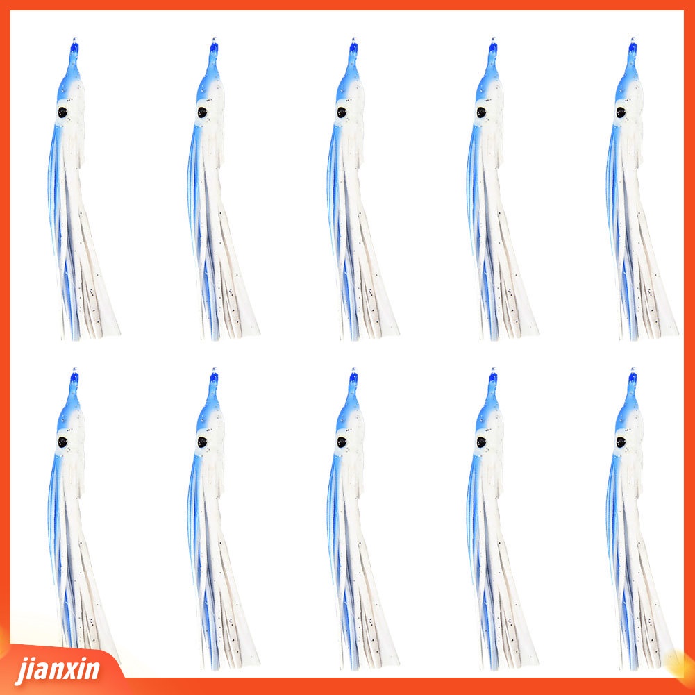 (In Stock) 10 Pcs 9 cm Memancing Buatan Cumi Gurita Umpan Lembut Umpan Tackle Aksesoris