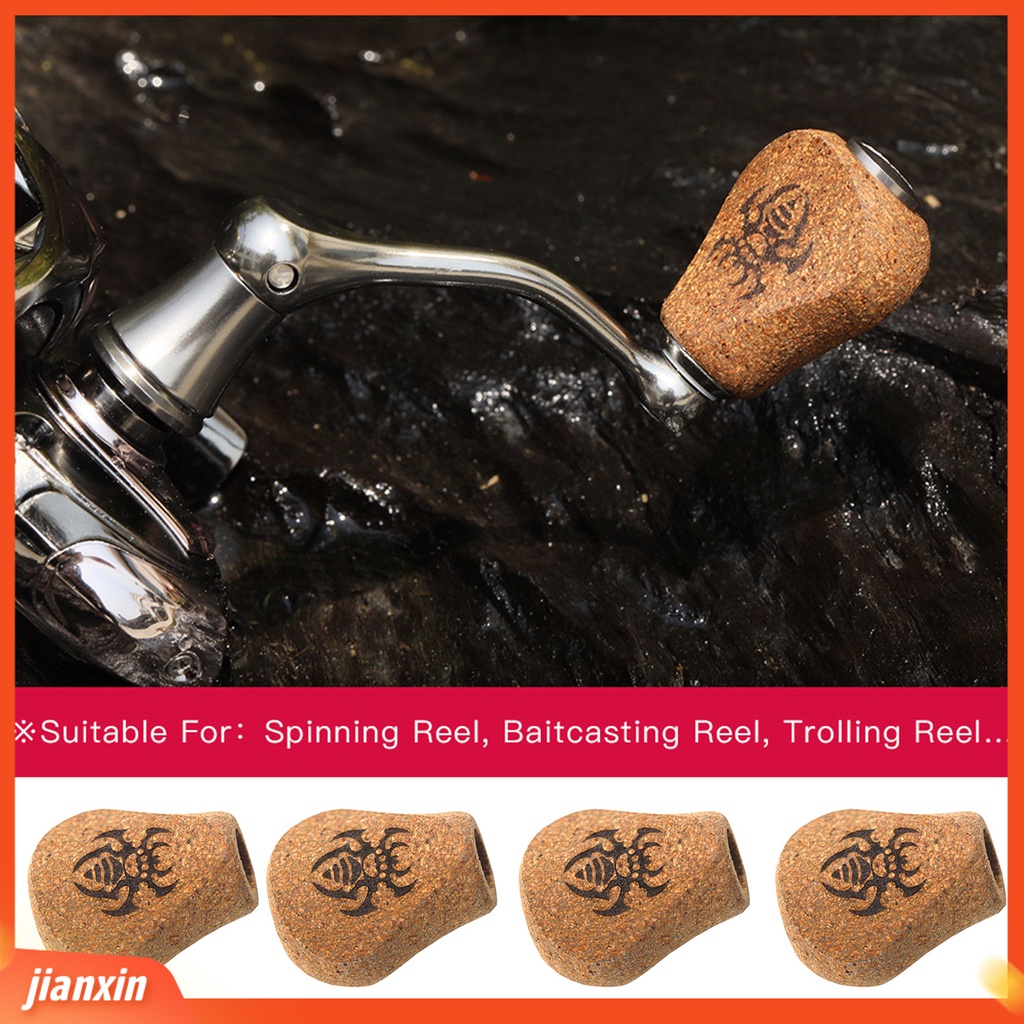 (In Stock) Knob Gulungan Pancing Pola Laba-Laba Universal Tahan Aus Reusable Nyaman Anti-Selip Cork Reel Handle Grip Memancing Refit Aksesoris Untuk Gulungan Berputar