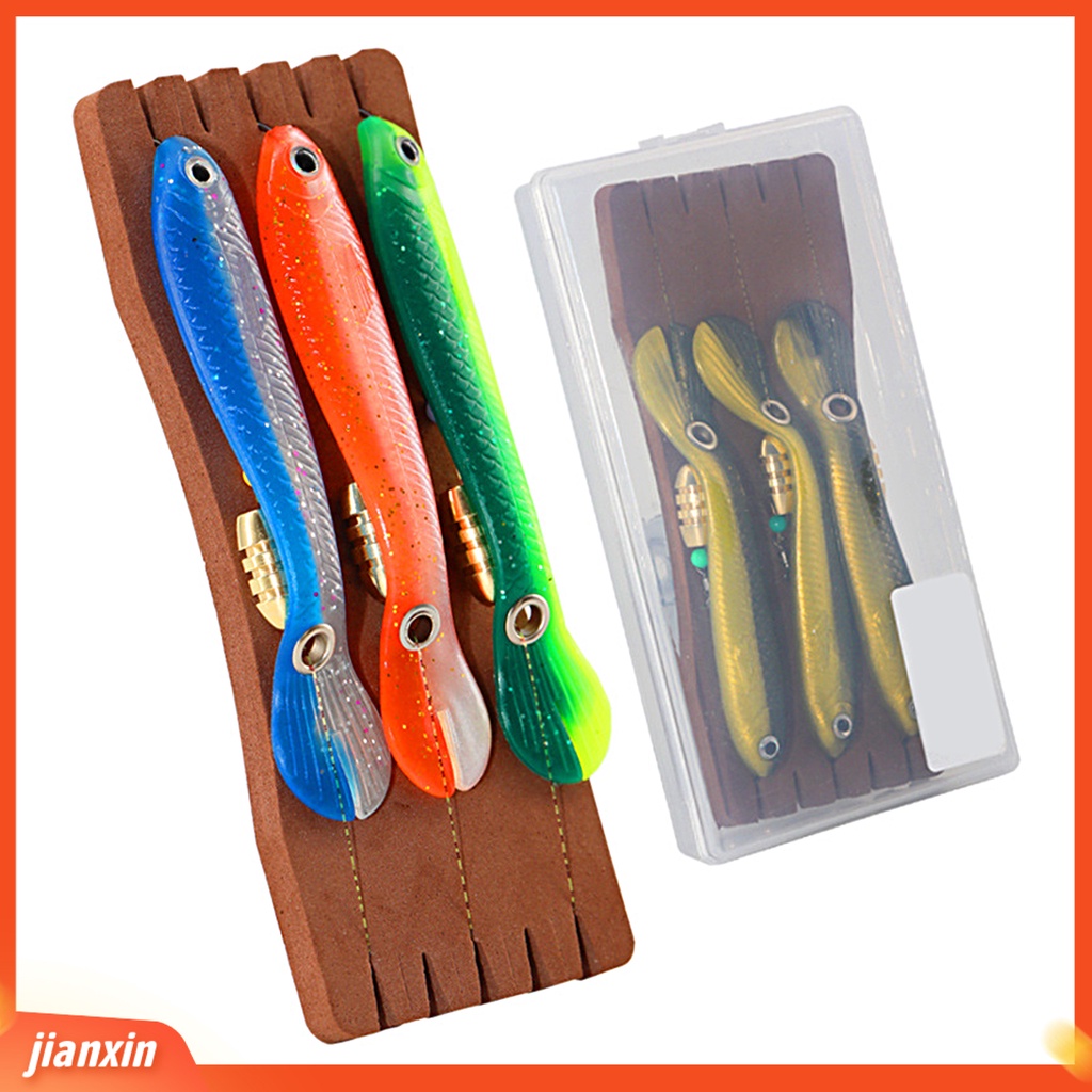 (In Stock) 3Pcs /Set Pemikat Pancing Fleksibel Pengerjaan Indah Portabel Lembut Loach Fishing Lure Untuk Memancing