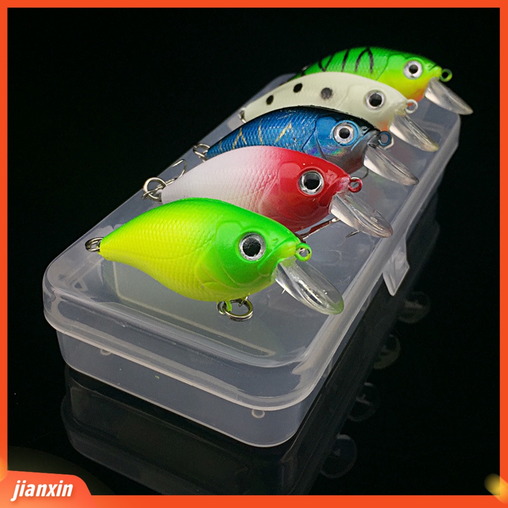 (In Stock) 5pcs Umpan Pancing Bentuk Mino Kecil Gemuk Umpan Pancing Fish Tackle Bait Untuk Air Tawar Air Asin Alat Pancing Outdoor