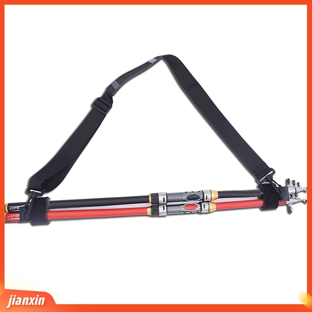 (In Stock) Gesper Tebal Ringan Fishing Rod Band Adjustable Portable Helpful Fishing Pole Shoulder Belt Untuk Penggemar Memancing