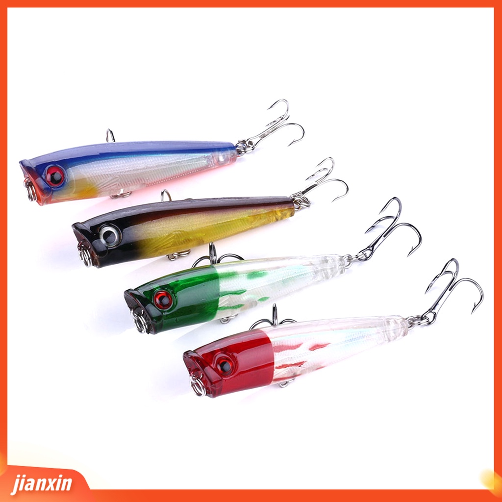 (In Stock) 6.5cm /6.6g Popper Lure Realistis Bahan Plastik Halus Top Water Umpan Pancing Buatan Untuk Air Tawar