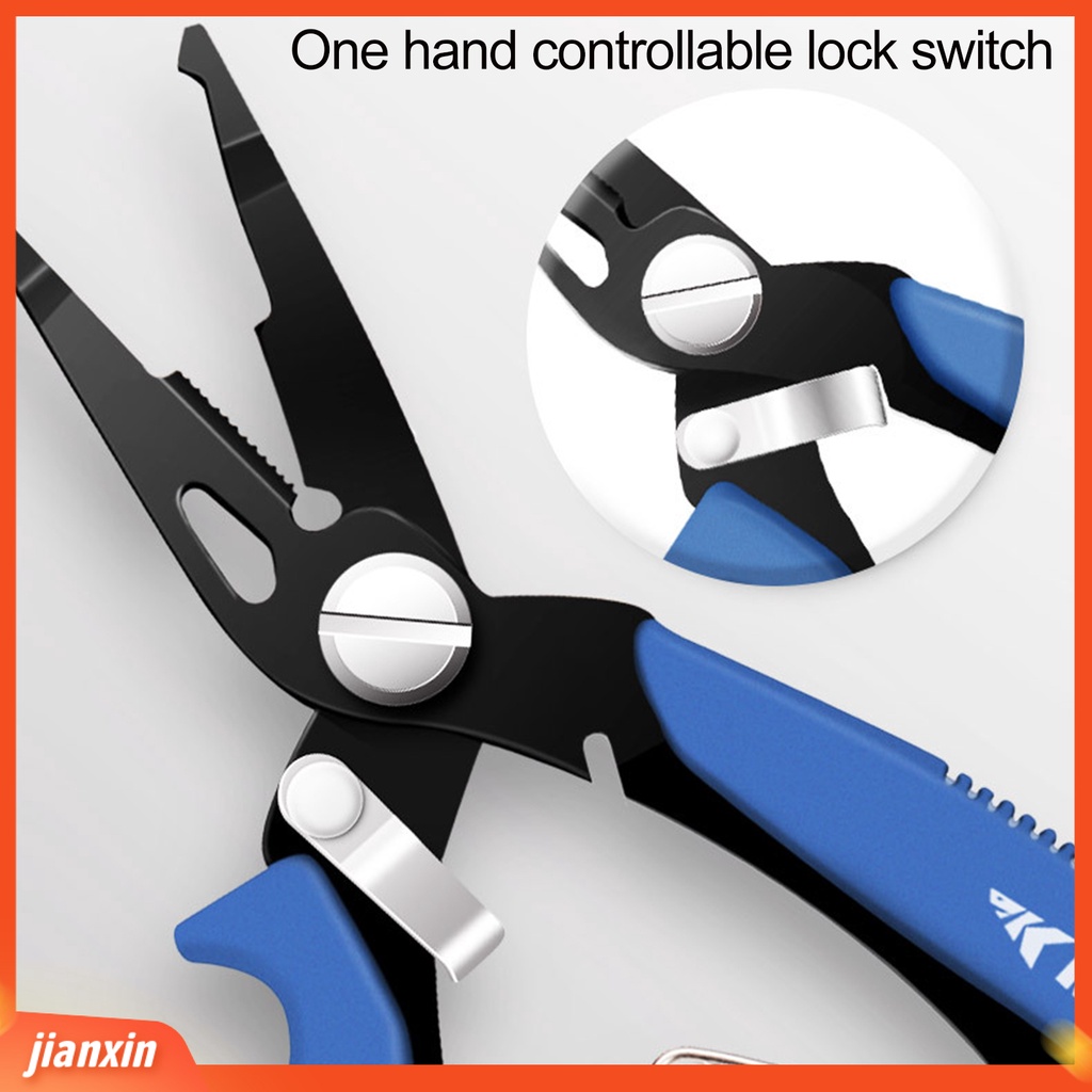 (In Stock) Tang Kait Ergonomics Anti-slip Pegangan Nyaman Kekuatan Tinggi Multifungsi Stainless Steel Air Asin Gear Memancing Tang Memancing Luar Ruangan