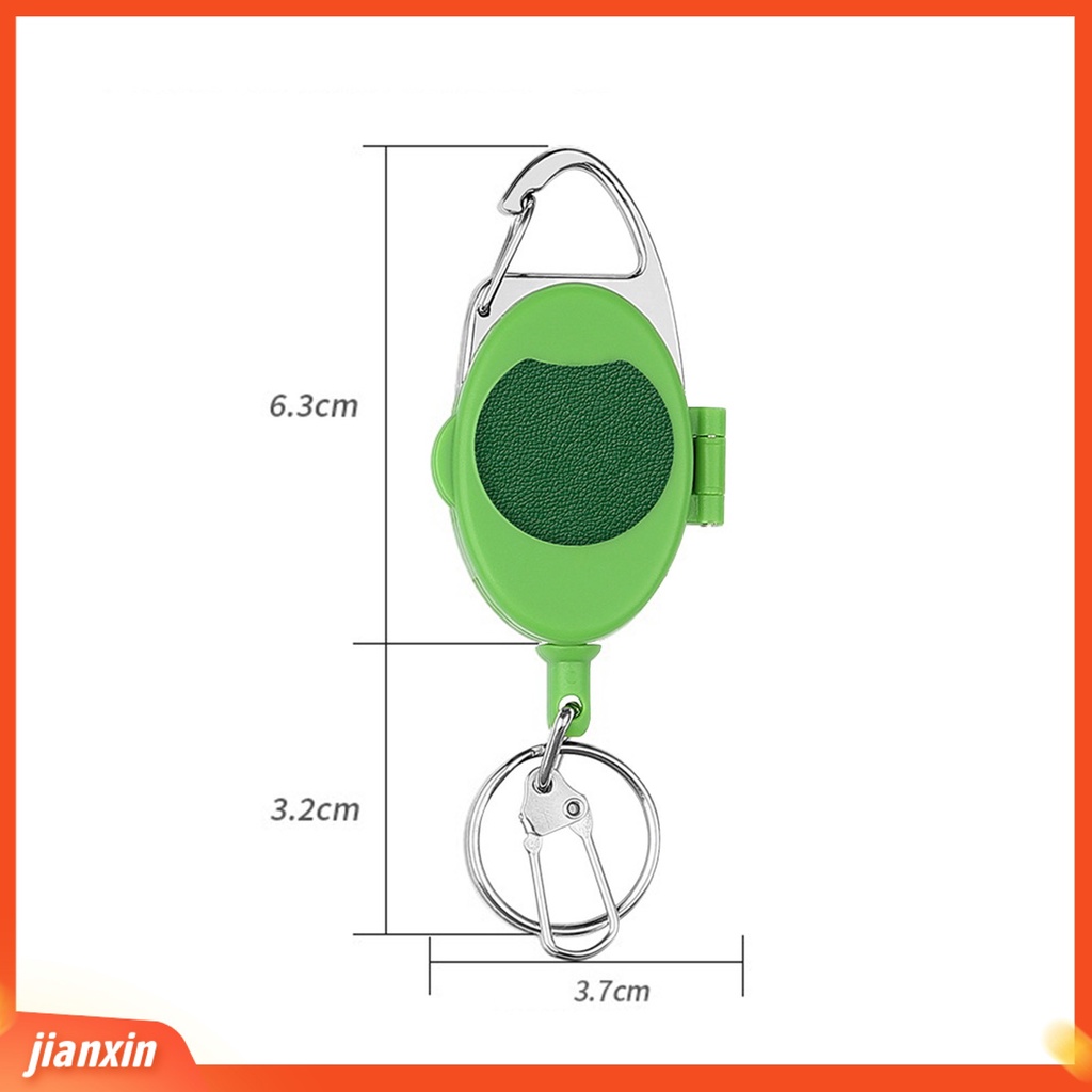 (In Stock) Badge Reel Gantungan Kunci Ditarik Tali Nilon Snap Hook Anti-lost Mini Alat Pancing Hooks Holder Keychain Perlengkapan Luar Ruangan