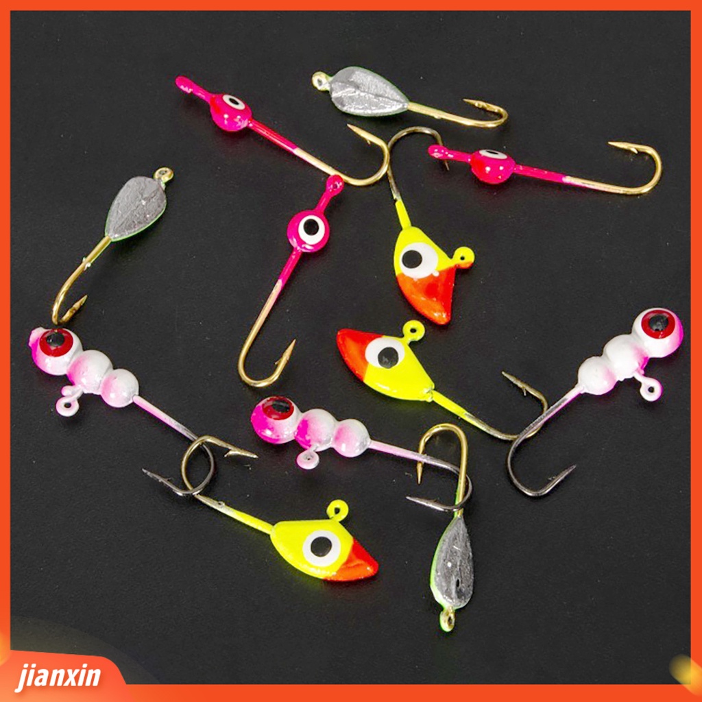 (In Stock) 1set Es Memancing Jig Padat Kuat Kemampuan Menangkap Mini Penembus Tinggi Tajam Keras Es Pancing Kait Untuk Outdoor