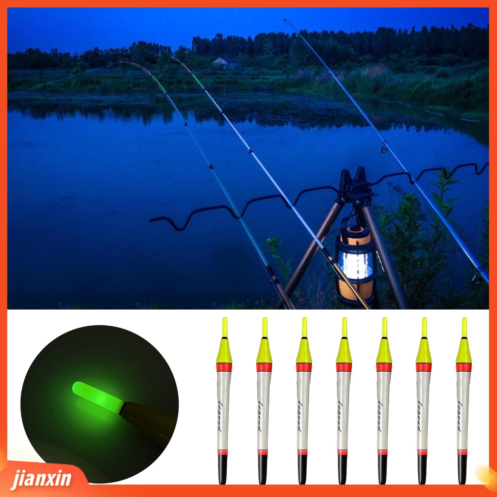 (In Stock) Bobbers Pancing Kayu Luminous Bold Light Head Vertical Pelampung Pancing Aksesori Memancing