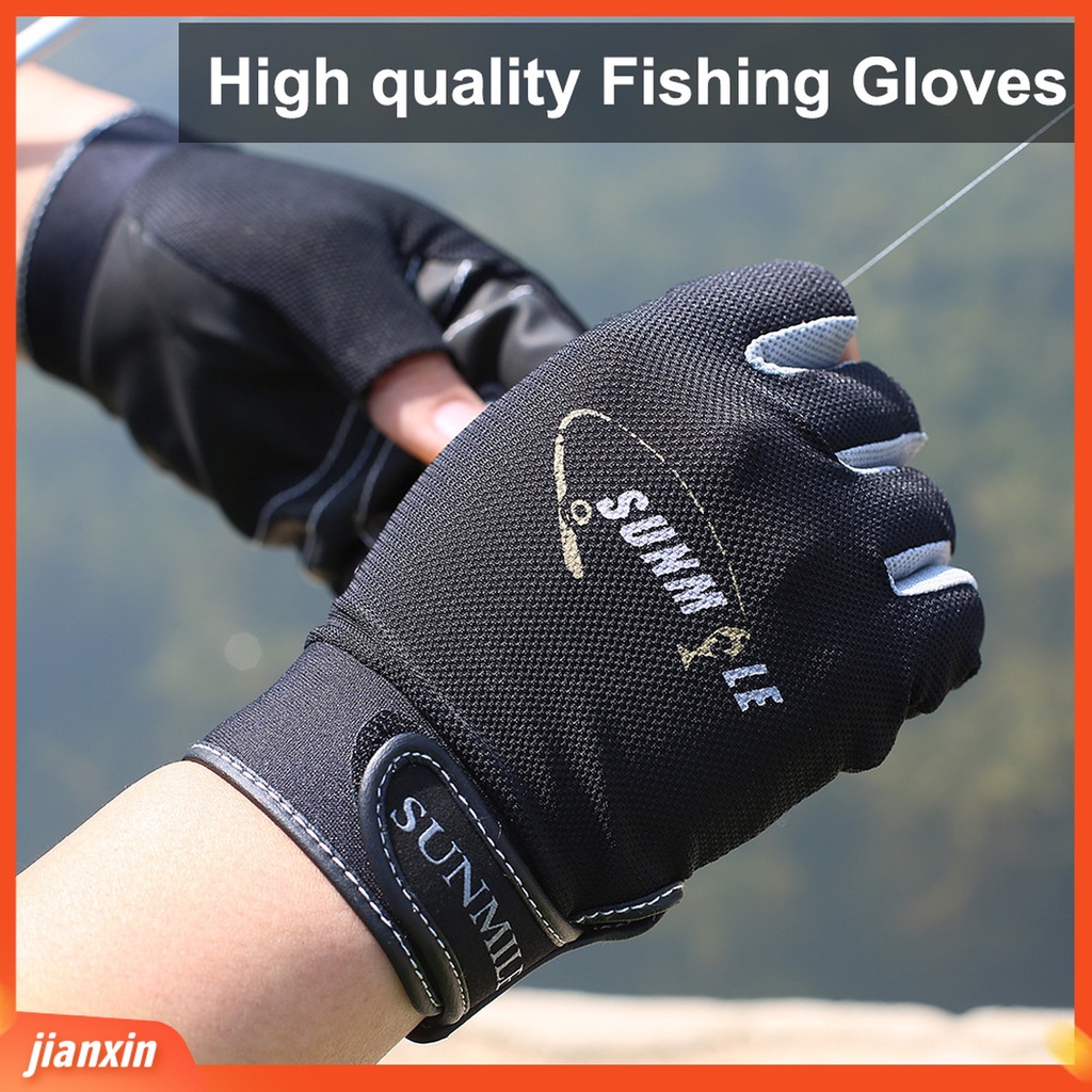 (In Stock) 1pasang Sarung Tangan Memancing 3setengah Jari Tabir Surya Tahan Air Musim Panas Sport Lure Gloves Untuk Pecinta Memancing