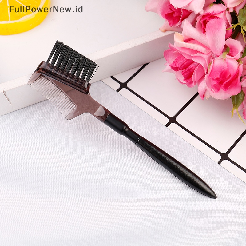 Power Wanita Sisir Alis Dua Sisi Tempat Sikat Alis Alat make up Hitam ID