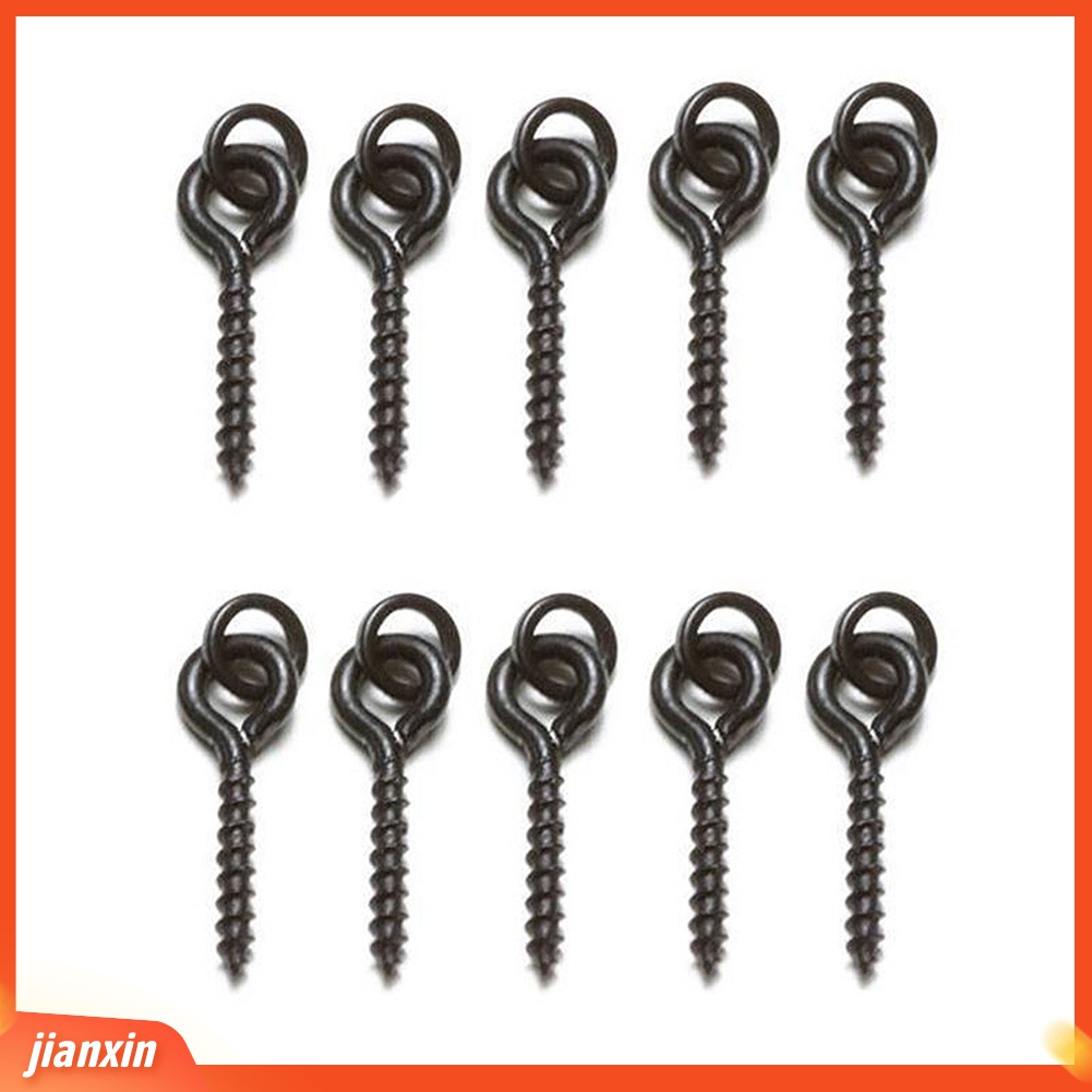 (In Stock) 25Pcs 1.5cm Umpan Pancing Ikan Gurame Sekrup Rambut Rigs Hook Terminal Tackle Dengan Cincin