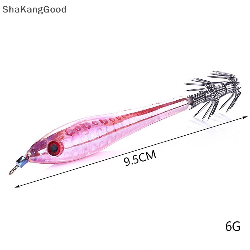 Skid 5pcs /set 9.5cm /6g Noctilucent Umpan Pancing Menangkap Umpan Keras Udang Udang Fishing Tackle Sea Fishing Squid Lures SKK