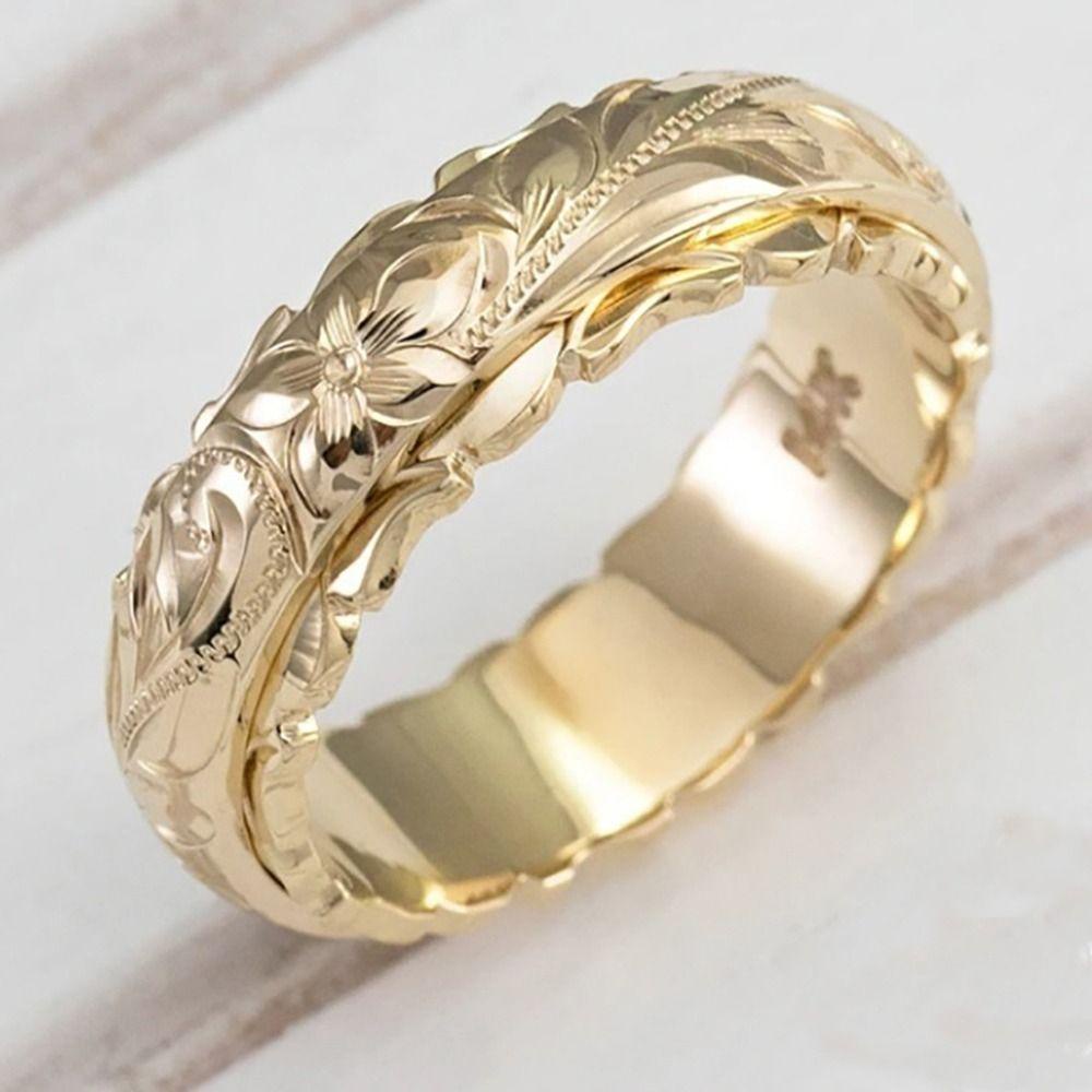 LILY 3pcs Cincin Bunga, 925cincin Tunangan, Hadiah Anniversary Bahan Stainless Steel Ukuran 9-11 Perhiasan Gantung Cincin Ukiran Untuk Pengantin Wanita