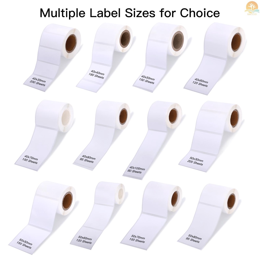 In Stock Label Printer Stiker Kertas Label Thermal Self-Adhesive Printable Paper Roll Tahan Air Minyak Tahan Sobek Untuk Harga Cetak Barcode Nama Untuk Therm Seri DP23/DP30