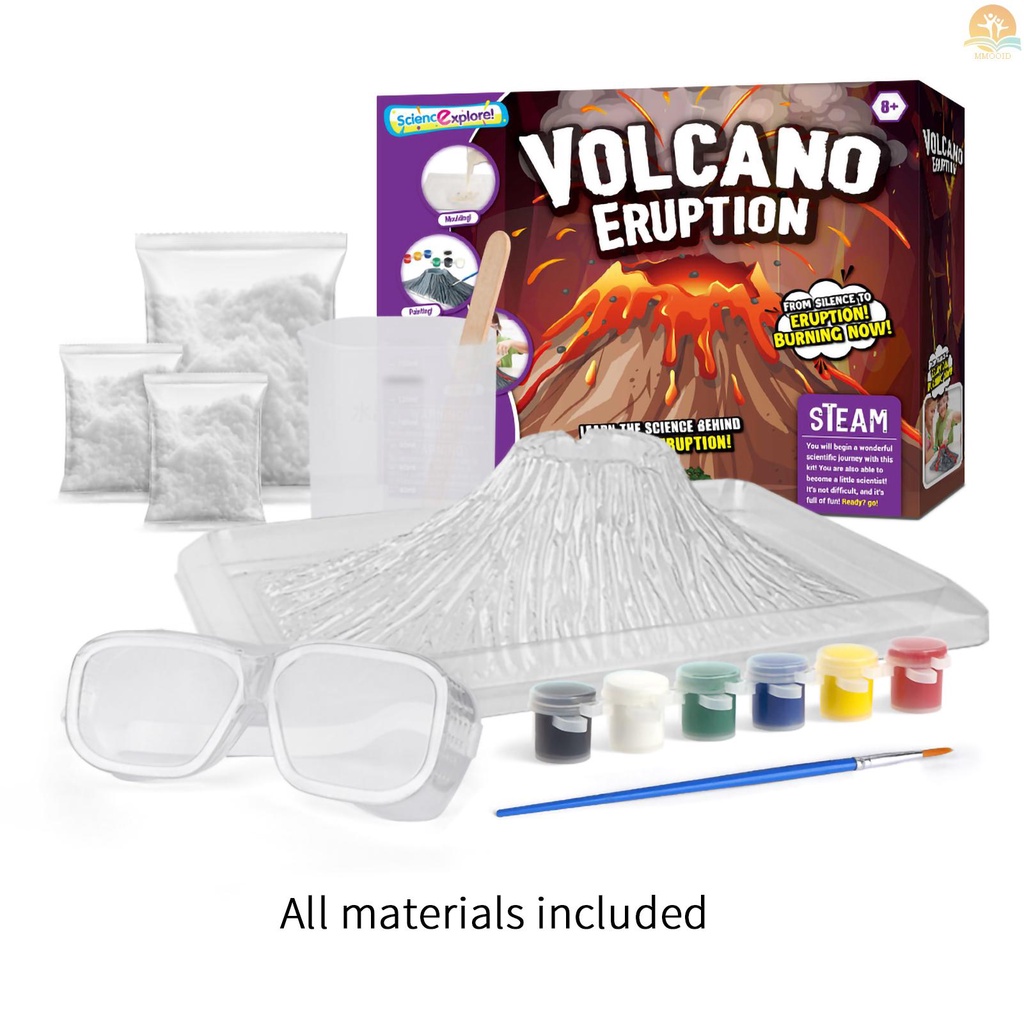 In Stock Vulkanik Erupsi Kit STEM Eksperimen Sains Kimia Edukasi Kerajinan Proyek DIY Kit Perlengkapan Percobaan Lab Bermain &amp; Belajar Untuk Pelajar Penggemar Sains