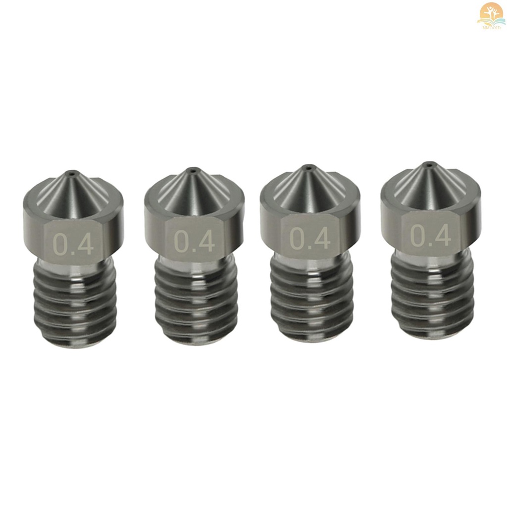 In Stock 4pcs Nozzle Baja Keras V6 Nozel 0.6mm Untuk Filamen 1.75mm Untuk Bagian Printer 3D