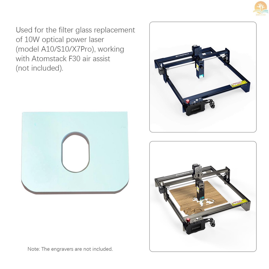 In Stock Atomstack Laser Engraver Filter Glass 2PCS 10W Daya Optik Modul Laser Pengganti Kaca Untuk A10 /S10 /X7 PRO