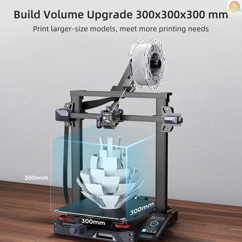 In Stock Creality 3D Ender-3 S1 Plus Desktop 3D Printer FDM 3D Printing Dengan Sprite All Metal Extruder 300x300x300 /11.8x11.8x11.8in Build Size PC Spring Steel Printing Platform