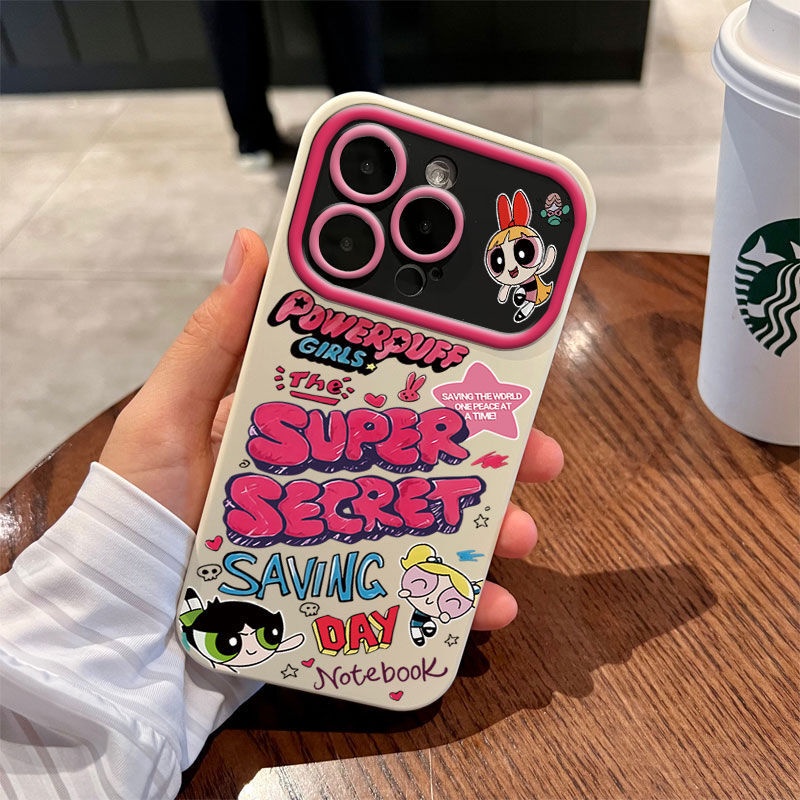 IPHONE Casing Ponsel Desain Gadis Polisi Kecil Tiga Warna Kompatibel Dengan Iphone12 13 14 11 Pro Max X Xs Max Xr Qpqk