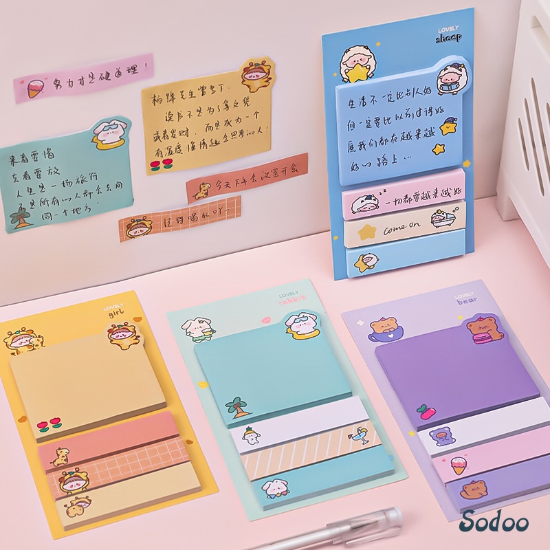 

Sticky Notes Catatan Kartun Kreatif Catatan Lucu Pesan Siswa Kantor - SO