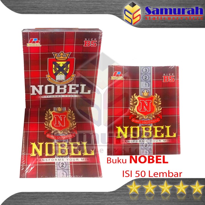 

✨BISA COD✨ -Buku Tulis Nobel B5 isi 50 Lembar Per Pak - 10 Buku Ukuran Boxy Campus