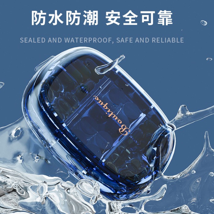 transparant  medicine box TO08 / kotak obat sekat 4-6 /travel pill box/box obat sekat/ kotak obat tr