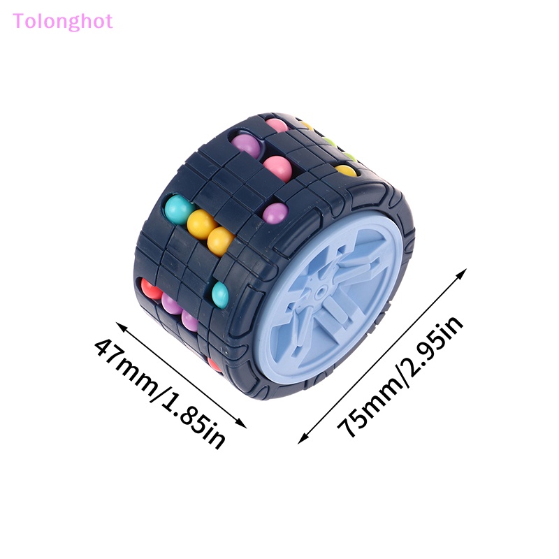 Tolonghot&gt; Permainan Puzzle Inovatif Kacang Ajaib Gyro Berputar Slide Menghilangkan Stress Untuk Edukasi Anak Mainan Kubus Silinder 3D Sumur