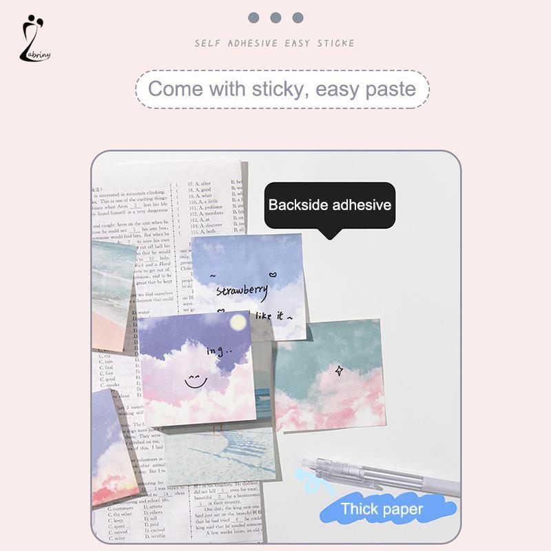 Ins Sticky Note Girls Heart Cute Sticky Note Style Student Stationery Sticky Notes Minimalis Z