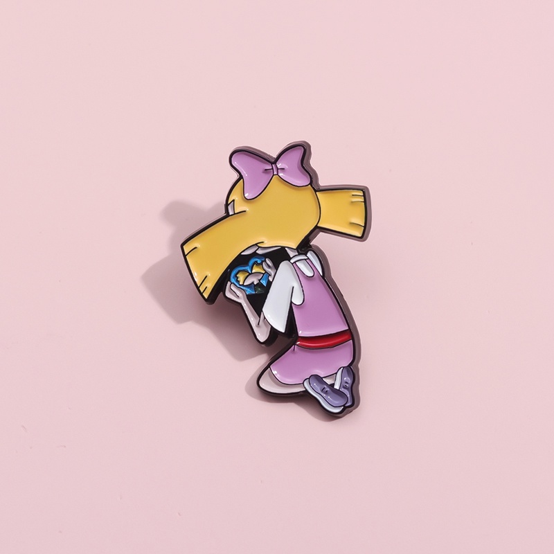 Hey Arnold Enamel Pin Klasik Kartun Film Pin Kerah Lencana Bros Perhiasan Hadiah Untuk Teman