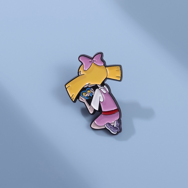 Hey Arnold Enamel Pin Klasik Kartun Film Pin Kerah Lencana Bros Perhiasan Hadiah Untuk Teman