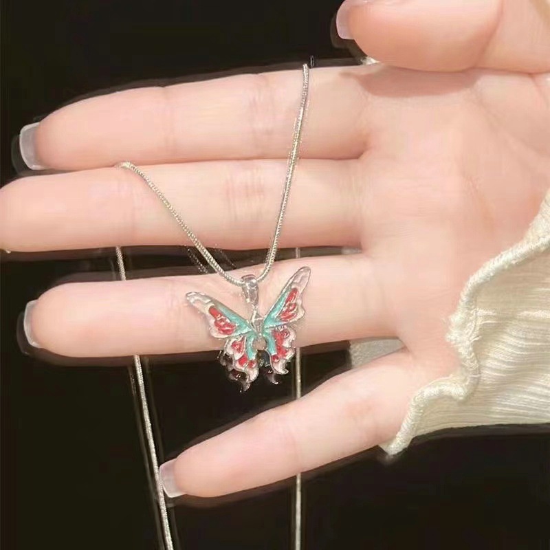 Kalung Barbie Princess Mirip Pelangi Peri Fantasi Wonderland Kalung Symphony Butterfly Necklace