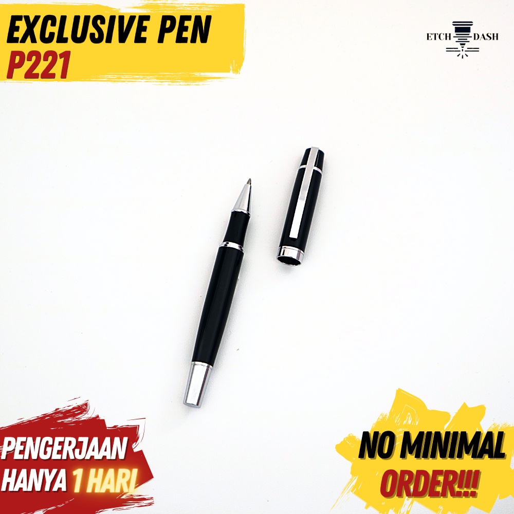 

Pulpen Hitam Bahan Metal Eksklusif | Free Custom Nama dan Logo Perusahaan - Exclusive Pen P221