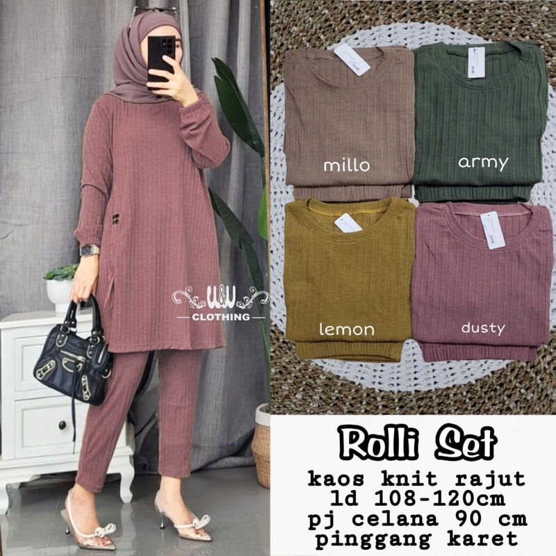 ROLLI SET ORI W&amp;W | Kaos Knit Rajut