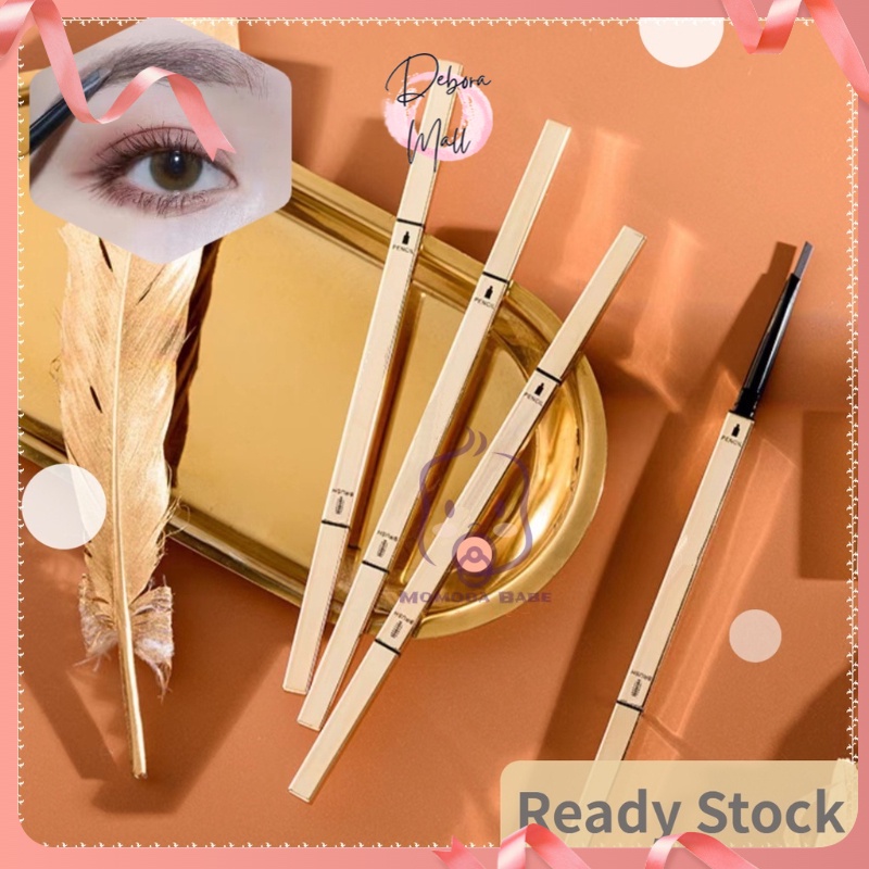 【Debora Mall】MOMO Pensil Alis Penanda Eyebrow Pencil Pair with Bulu Mata Eye Make Up Eyebrow Waterproof Untuk Sulam Pensil Alis