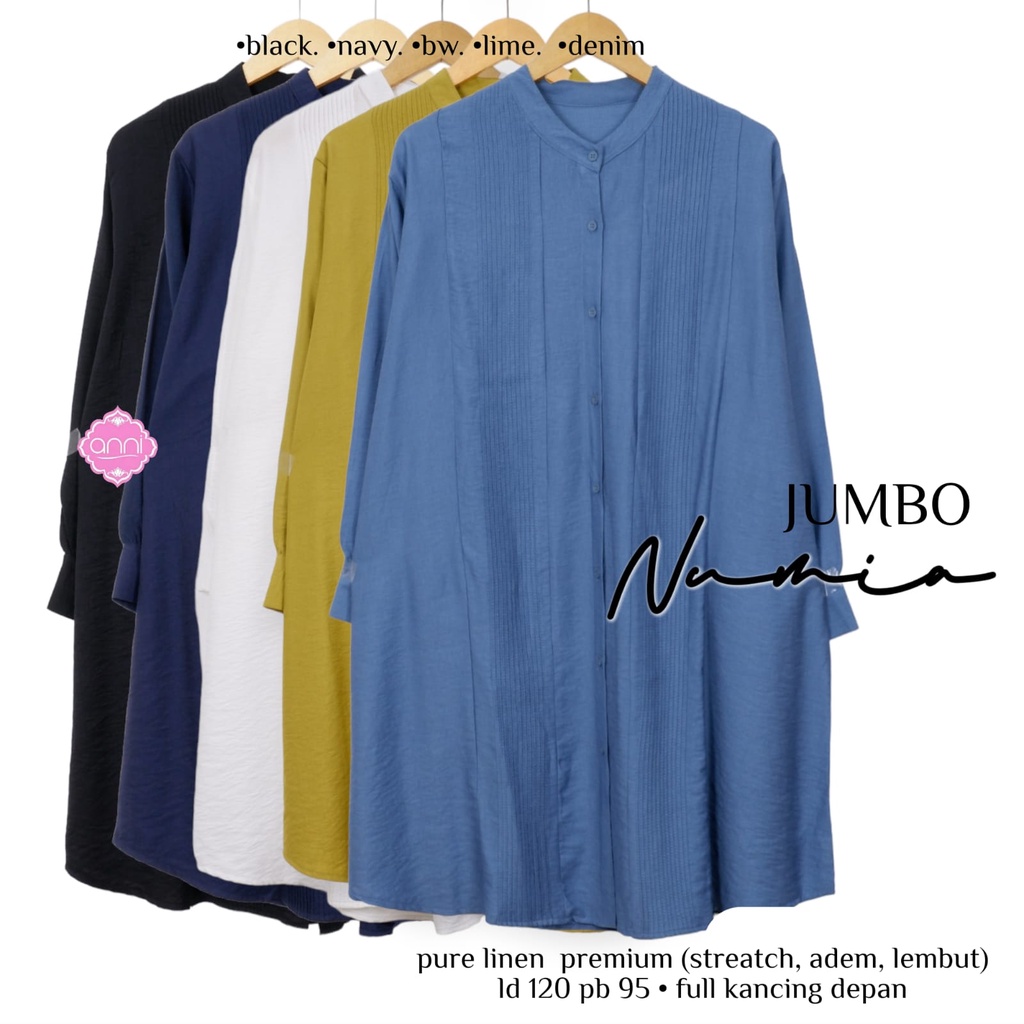 Pakaian Baju Busana Wanita NUMIA JUMBO TUNIK by ANNI 16/07 AS J108