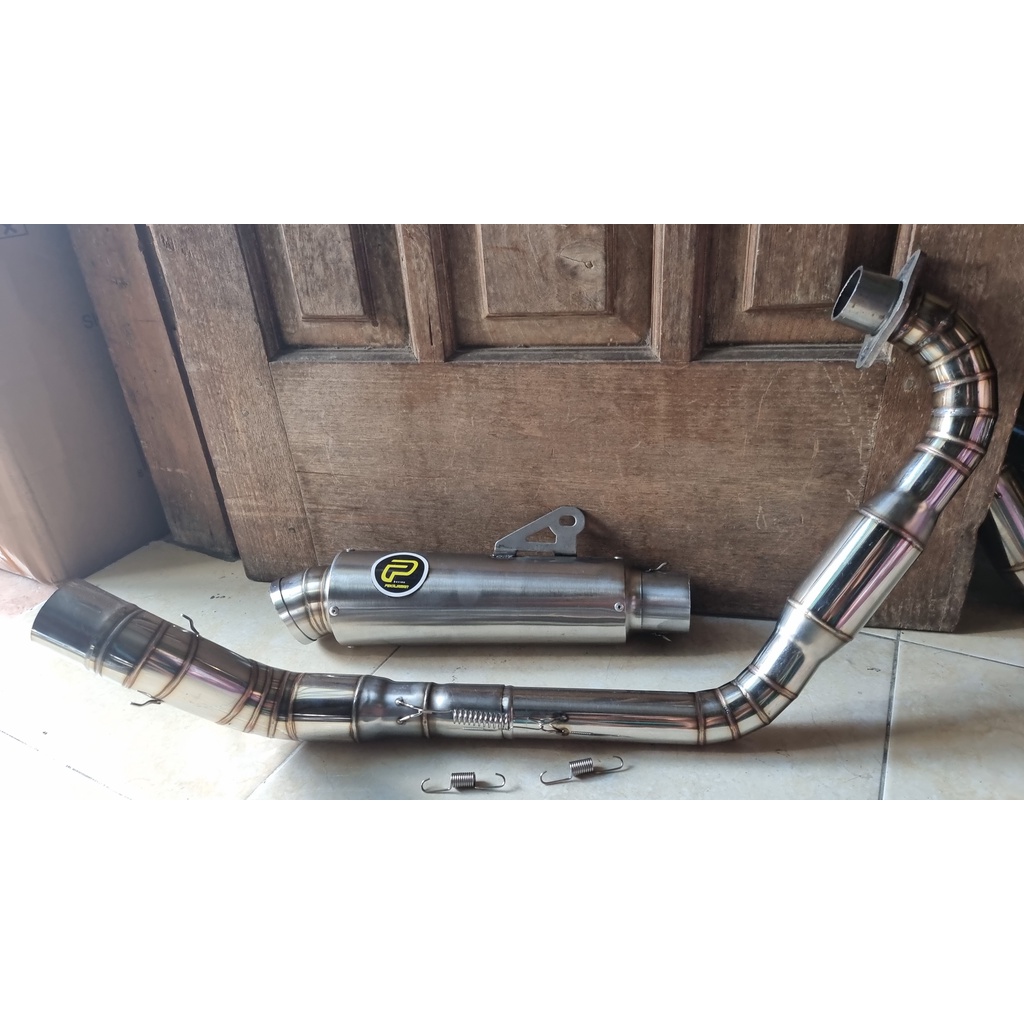 knalpot racing pekajaman cantol leher boom gl cb100 herex mgpro tgr vixion fu scorpio stanlis