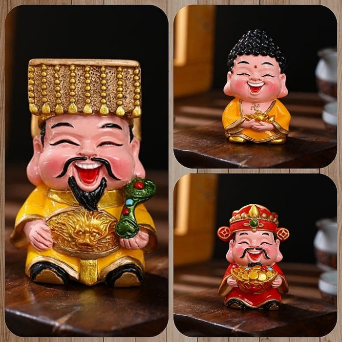 kwan yin/kwan im/buddha mini/miniatur dewa/buddha kecil/rupang/patung - 1set