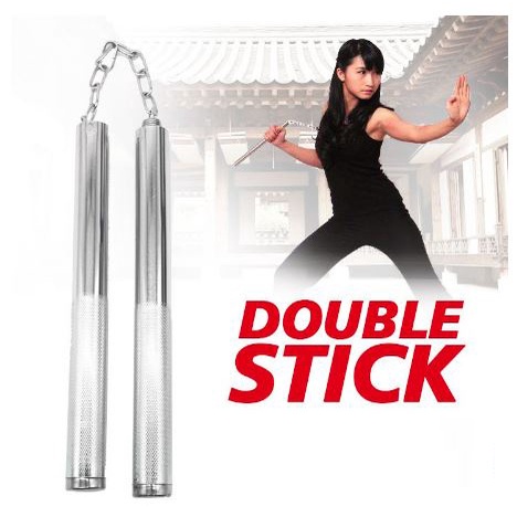 Double Stick Tongkat besi bela diri karate brucelee Sambung Besi baton