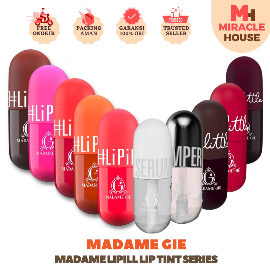 Madame Gie Madame LiPill - MakeUp Lip Tint Tetap Stain Madame Gie x MiLittle Things Madam